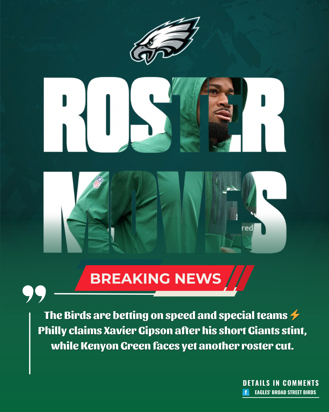 Eagles Shake Up Roster: Philly Claims WR/Returner Xavier Gipson, Parts Ways with Kenyon Green (Again)
