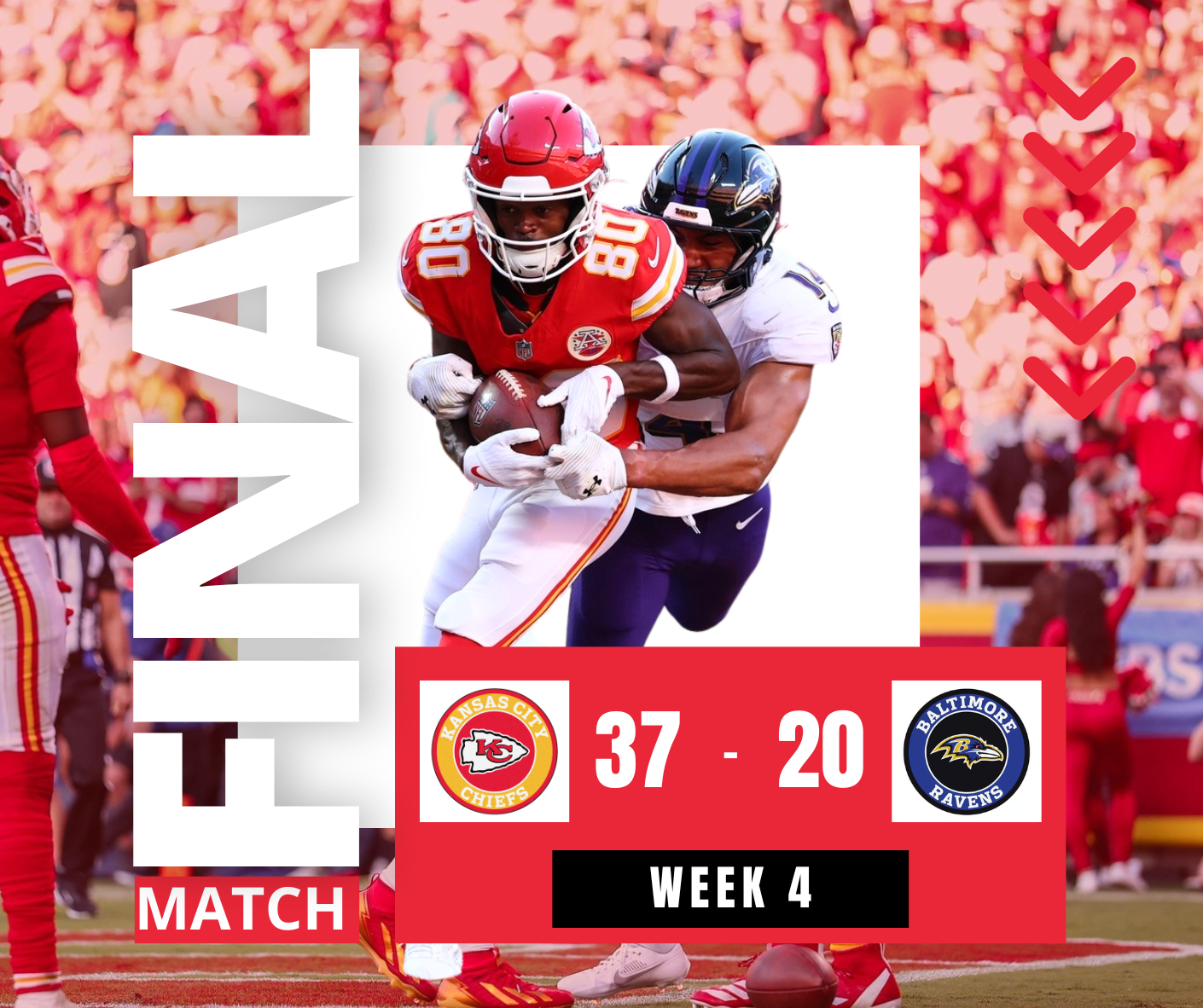 Chiefs Kingdom Rejoices: Mahomes' 4-TD Onslaught Crushes Ravens 37-20 in Epic Arrowhead Anthem!