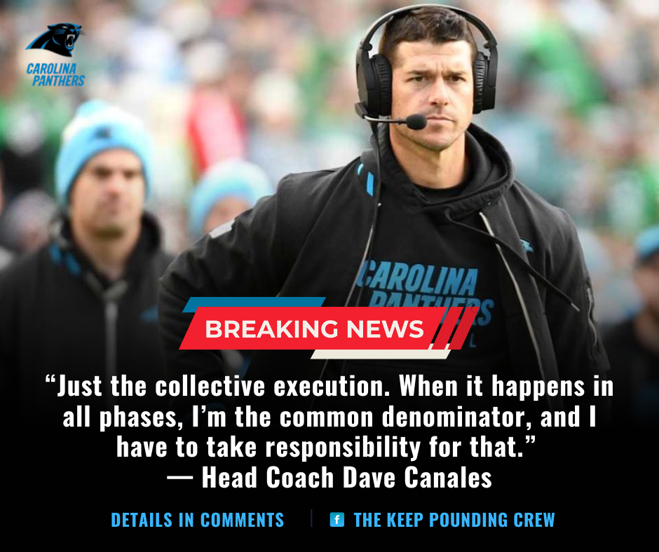 PANTHERS COACH BLAMES HIMSELF AFTER BLOWOUT LOSS TO PATRIOTS: "I'M THE COMMON DENOMINATOR"