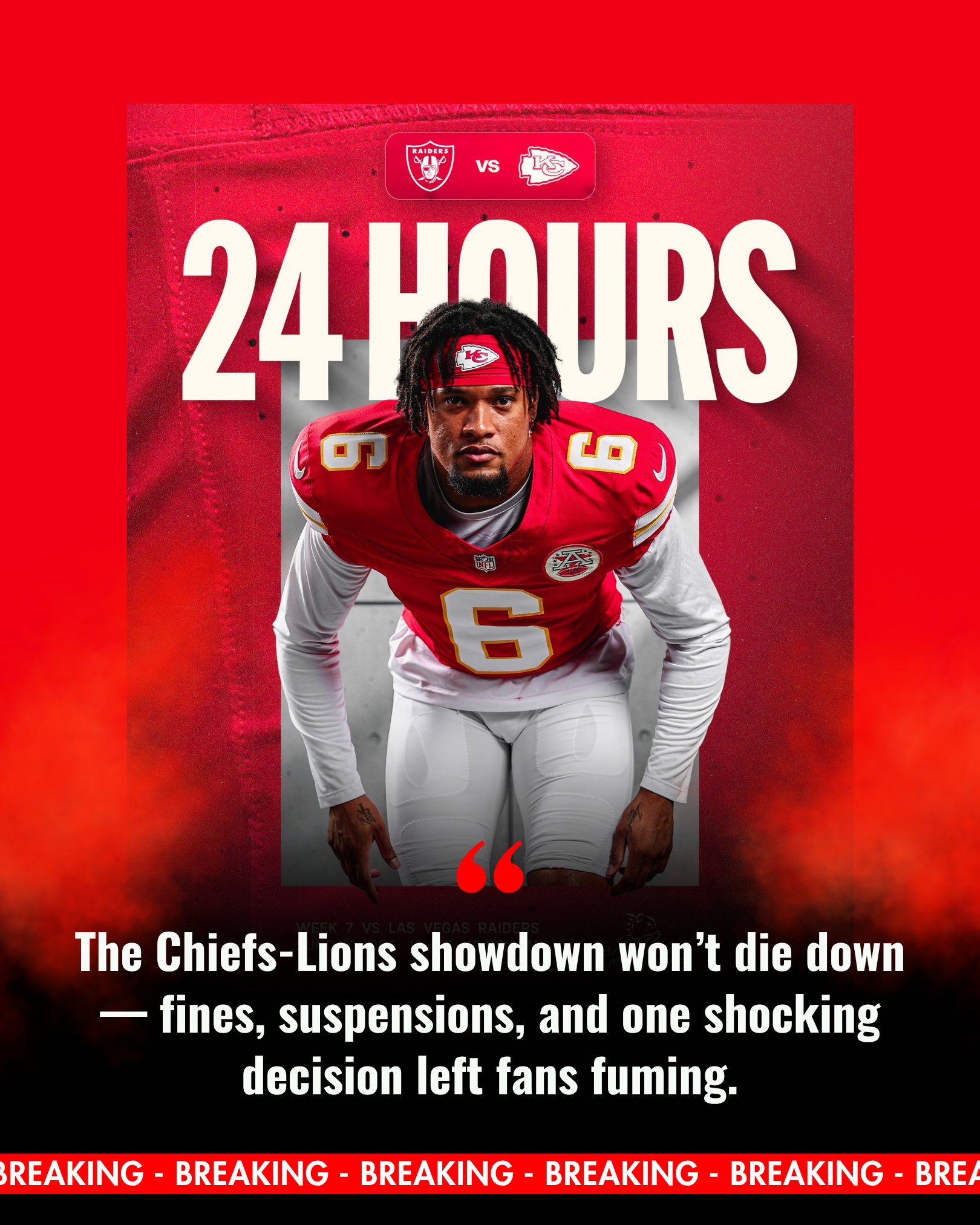 Chiefs Player Avoids NFL Penalty After Controversial Lions Game