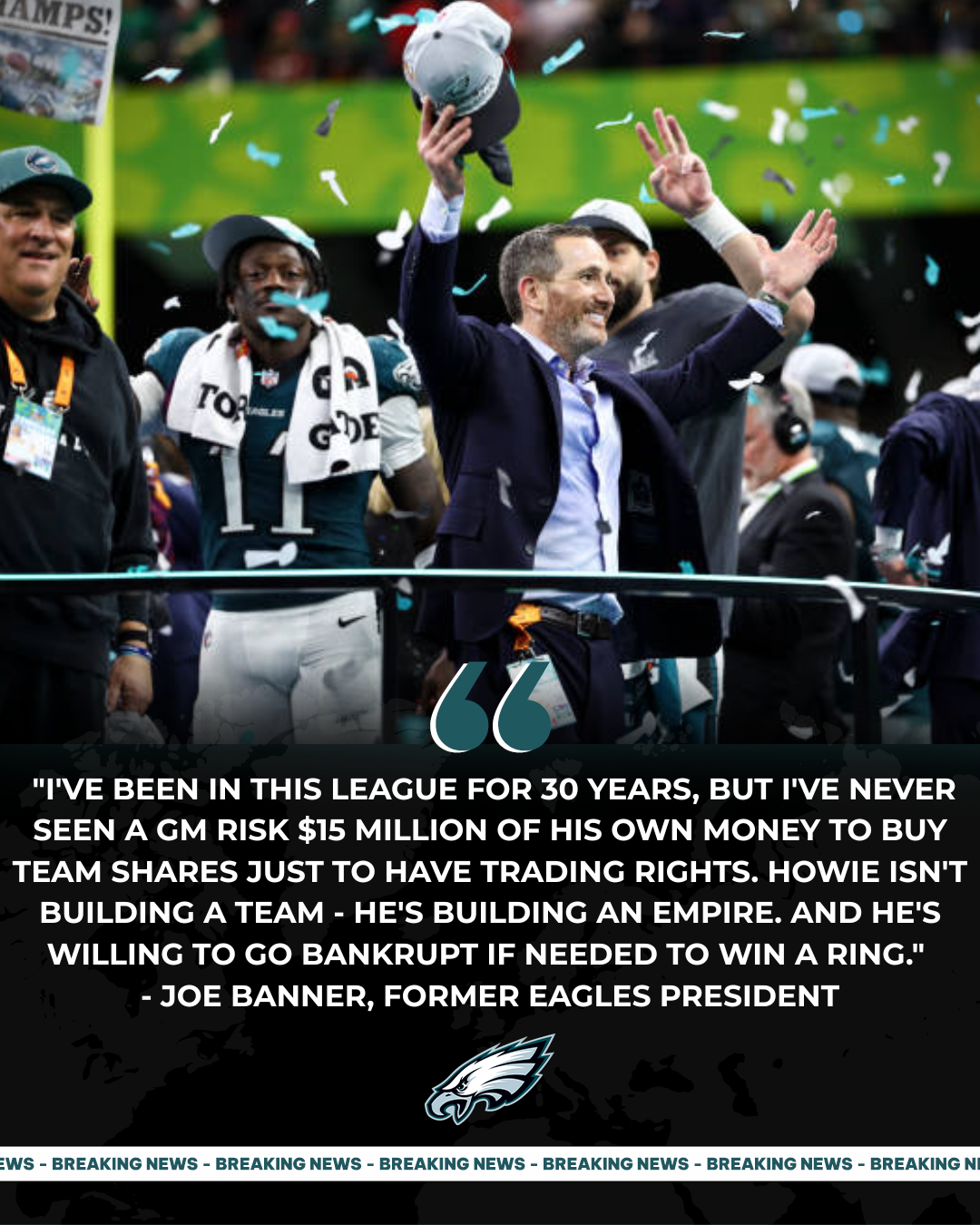  Roseman Invests $15M Personal Money For Eagles Stake - Jaelan Phillips "Spies" On Playbook Before Trade: Saquon Cuts $3M Salary