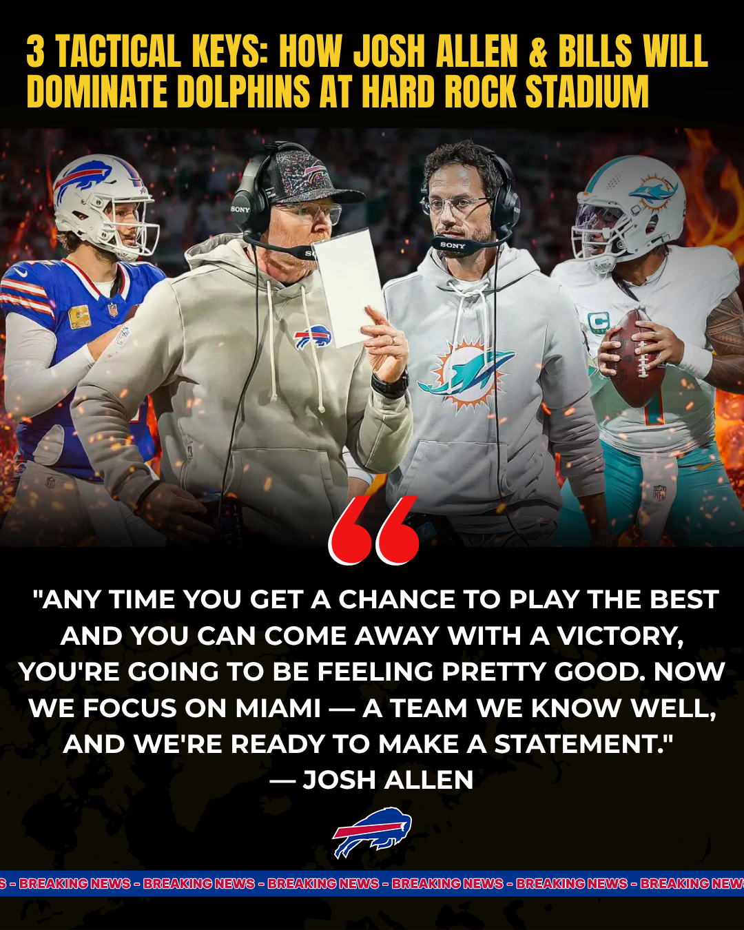 3 Tactical Keys: How Josh Allen & Bills Will Dominate Dolphins at Hard Rock Stadium