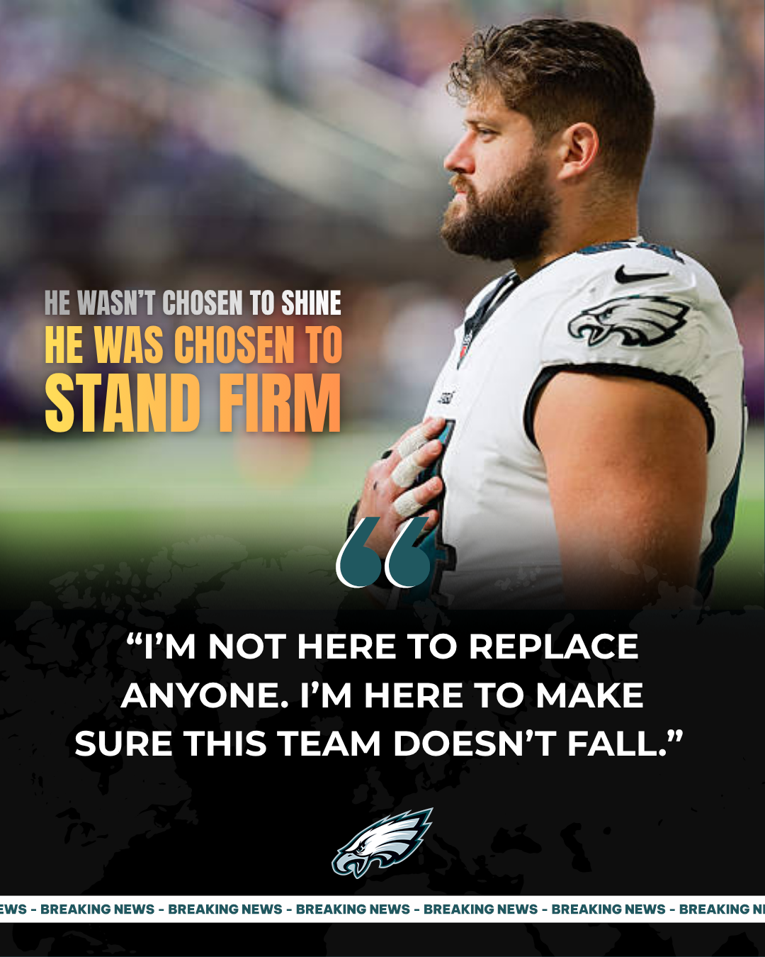 Between the Snaps – The Unsung Hero Now Carrying the Weight of Philadelphia