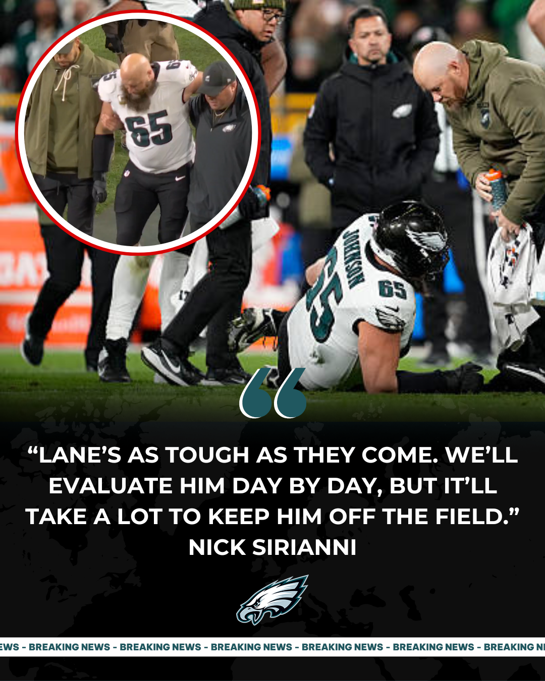 Eagles star Lane Johnson suffers SERIOUS ankle injury in week 10 game against Packers