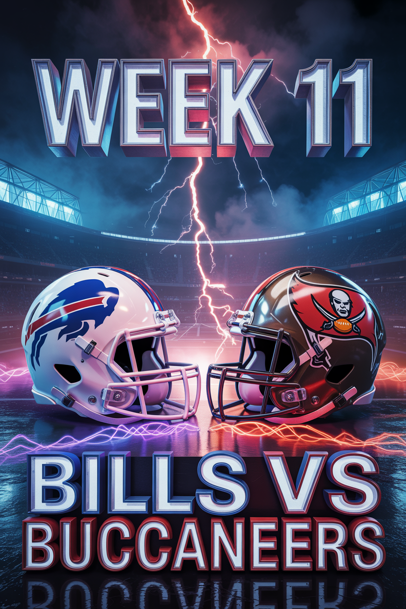 WEEK 11 SHOWDOWN: BILLS vs BUCCANEERS - GAME INFORMATION - HOW TO WATCH