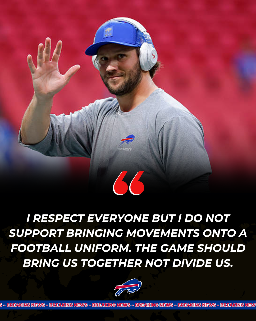 Josh Allen Sparks Major Controversy After Refusing LGBT Patch During Transgender Awareness Week