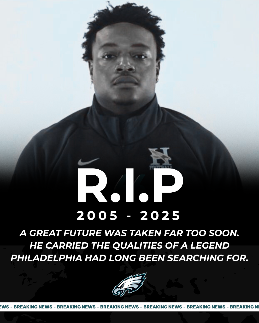 Eagles Lose a Future MVP. Defensive Player of the Year Prospect Dies at 20 in Crash That Shocks the Nation