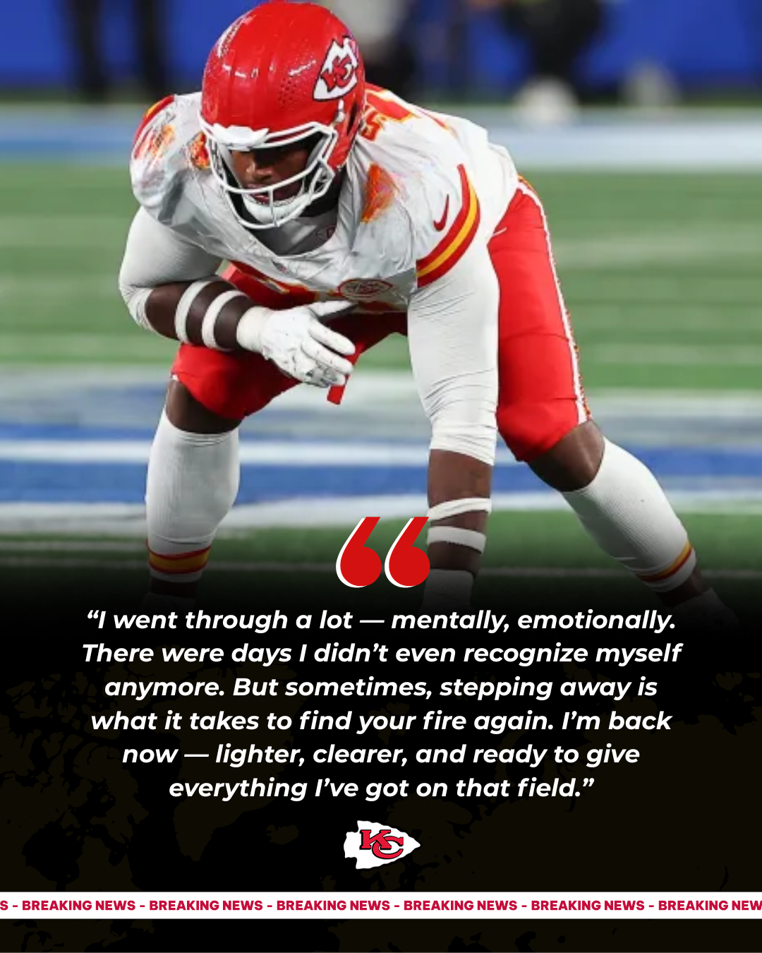 Chiefs' Rookie LT Will Return to Team After Absence - Fans Sympathize for This Reason