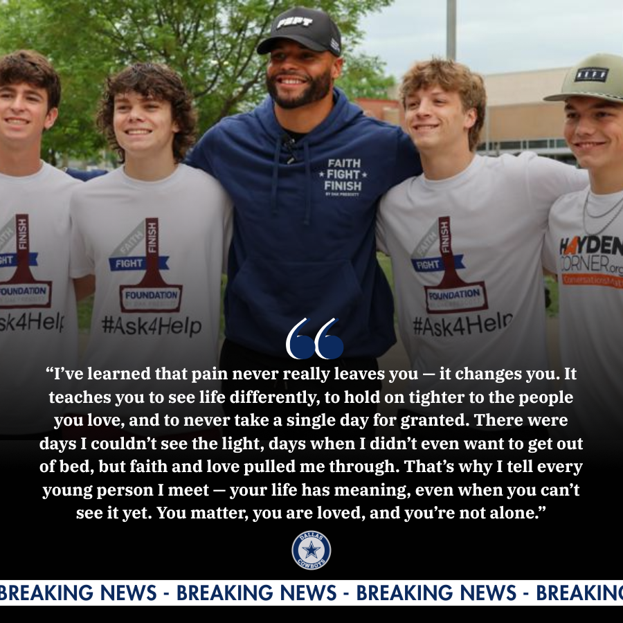 Dak Prescott Shares Emotional Message with Students on Overcoming Mental Struggles: “Everyone Is Special in Their Own Way”