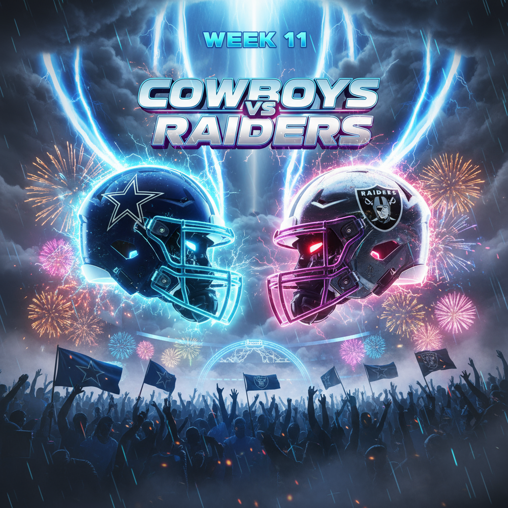 🏈 Week 11 NFL Showdown: Dallas Cowboys vs Las Vegas Raiders – Prediction, Time, Odds & Key Storylines