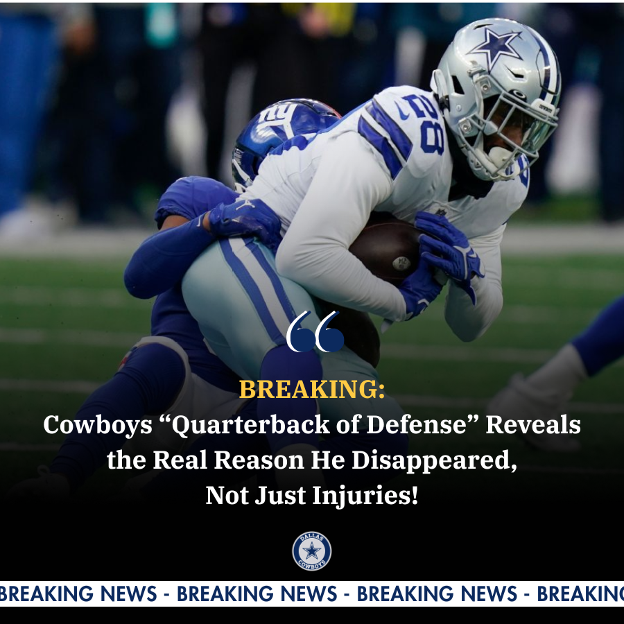 🚨BREAKING: Cowboys' “Quarterback of Defense” Reveals the Real Reason He Disappeared – Not Just Injuries!