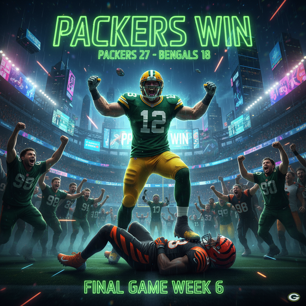 💚🧀 PACKERS DEFEND LAMBEAU! Green Bay Takes Down Bengals 27–18 in Electrifying Home Victory! 😱🔥👇
