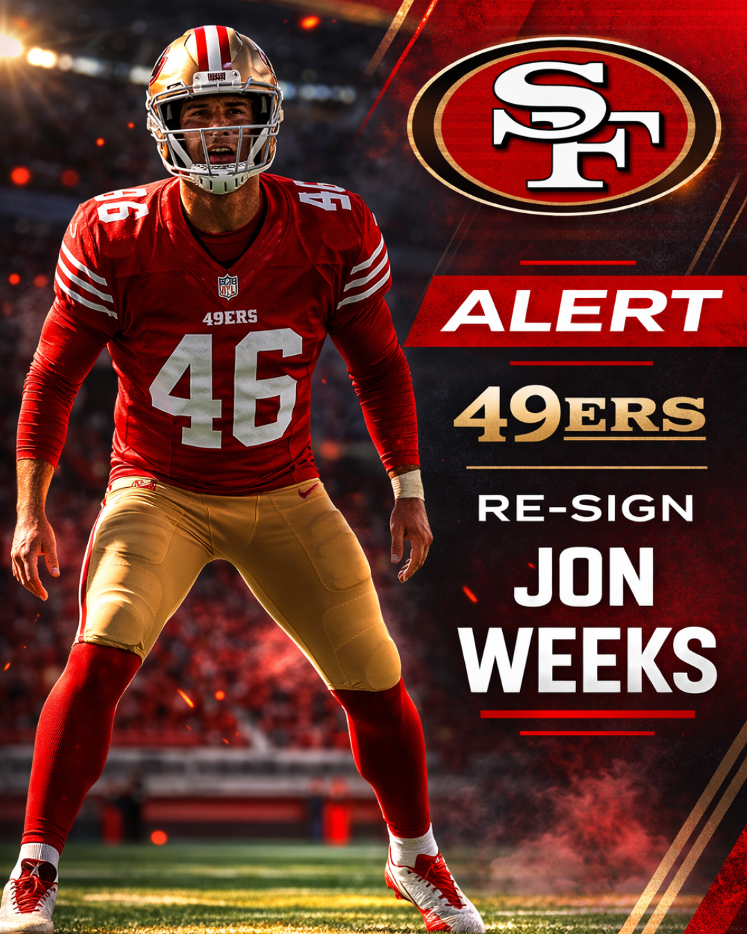 49ers Add Quality by Re-Signing Veteran Long Snapper Jon Weeks – 40-Year-Old Player Has Never Missed an NFL Game