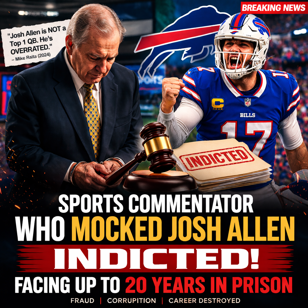 Veteran Sports Commentator Who Mocked Josh Allen’s Ability Faces 20 Years in Prison After Indictment