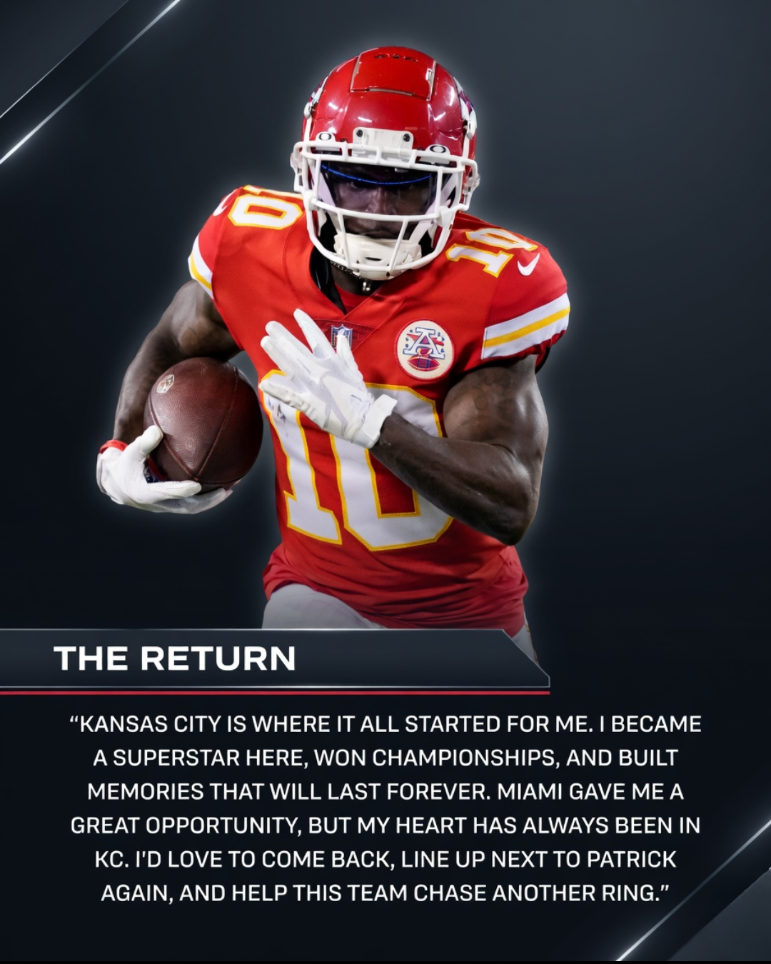 Ex-Chiefs Superstar Wide Receiver Wants Back in Kansas City