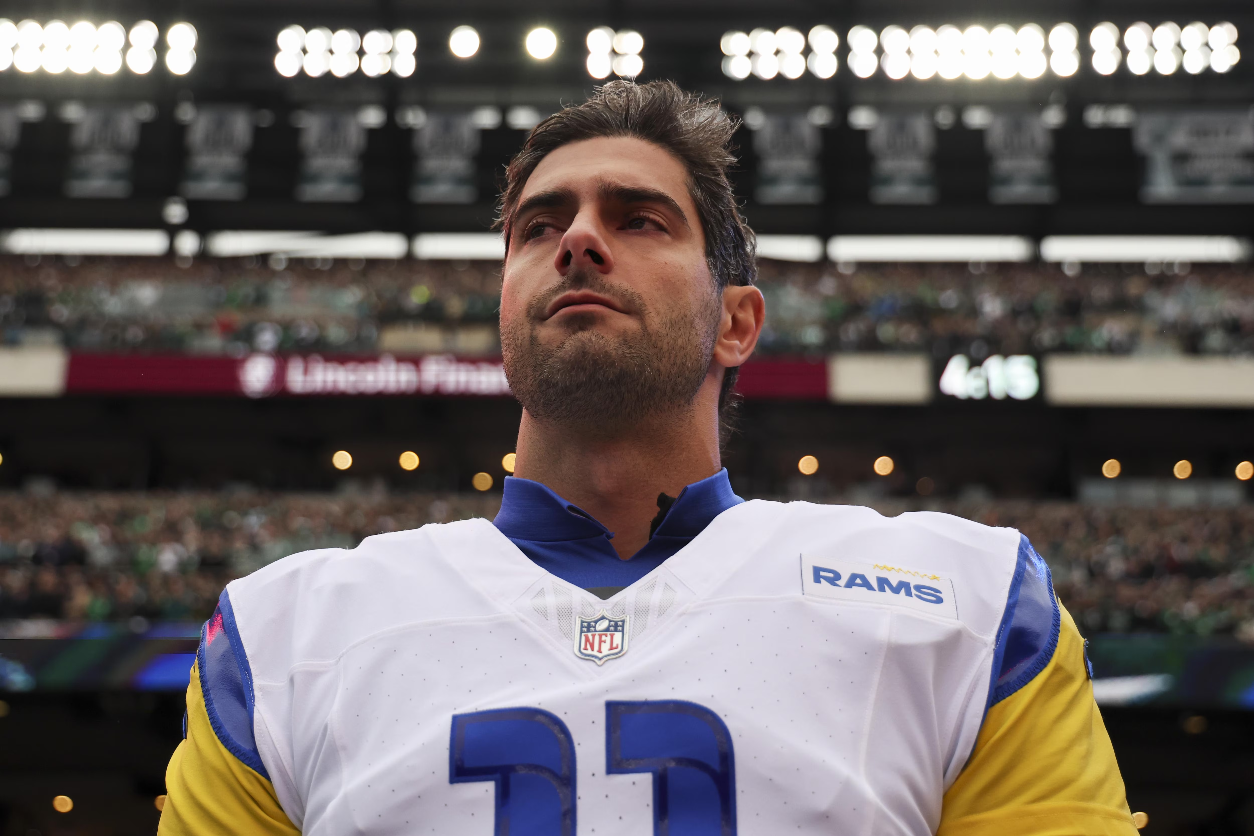 A veteran former quarterback Jimmy Garoppolo disappoints Rams fans by rejecting a reunion with the team publicly admitting Matthew Stafford is the reason he does not want to return to SoFi Stadium