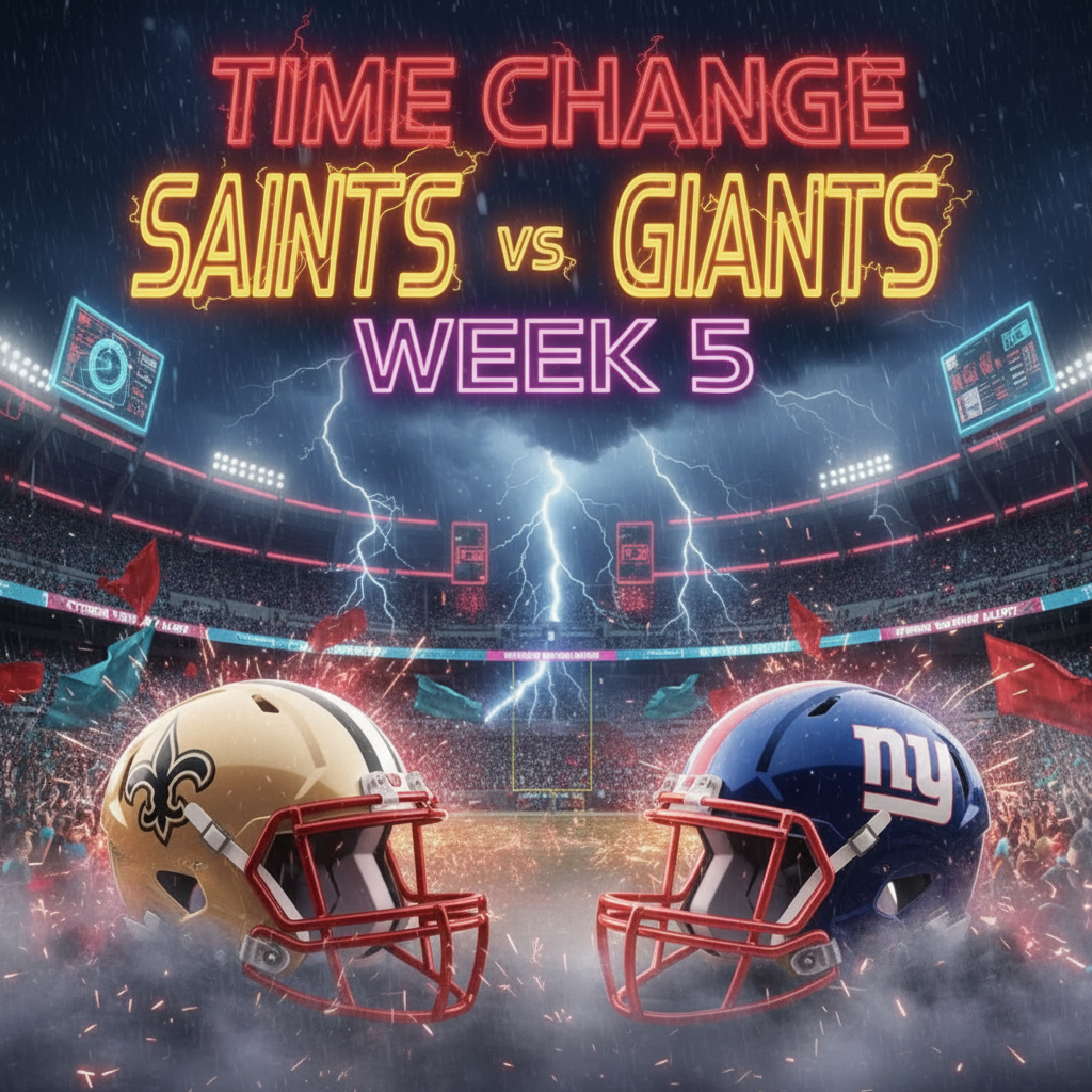 TIME UPDATE: SAINTS VS GIANTS, A CRITICAL NFC SHOWDOWN! SUNDAY AFTERNOON BLOCKBUSTER!