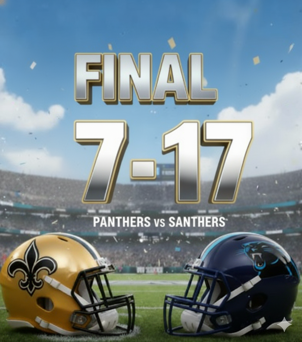 🐾 Panthers Fall 7-17 to Saints in Charlotte – Bryce Young Struggles as Offense Stalls, But Faith Remains Strong