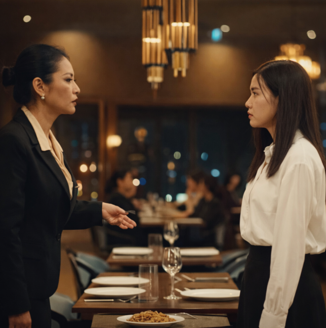  4G เธอถูกราดอาหารกลางร้านหรู — ก่อนทุกคนจะช็อกเมื่อรู้ว่าเธอคือผู้อำนวยการฝ่ายปฏิบัติการคนใหม่