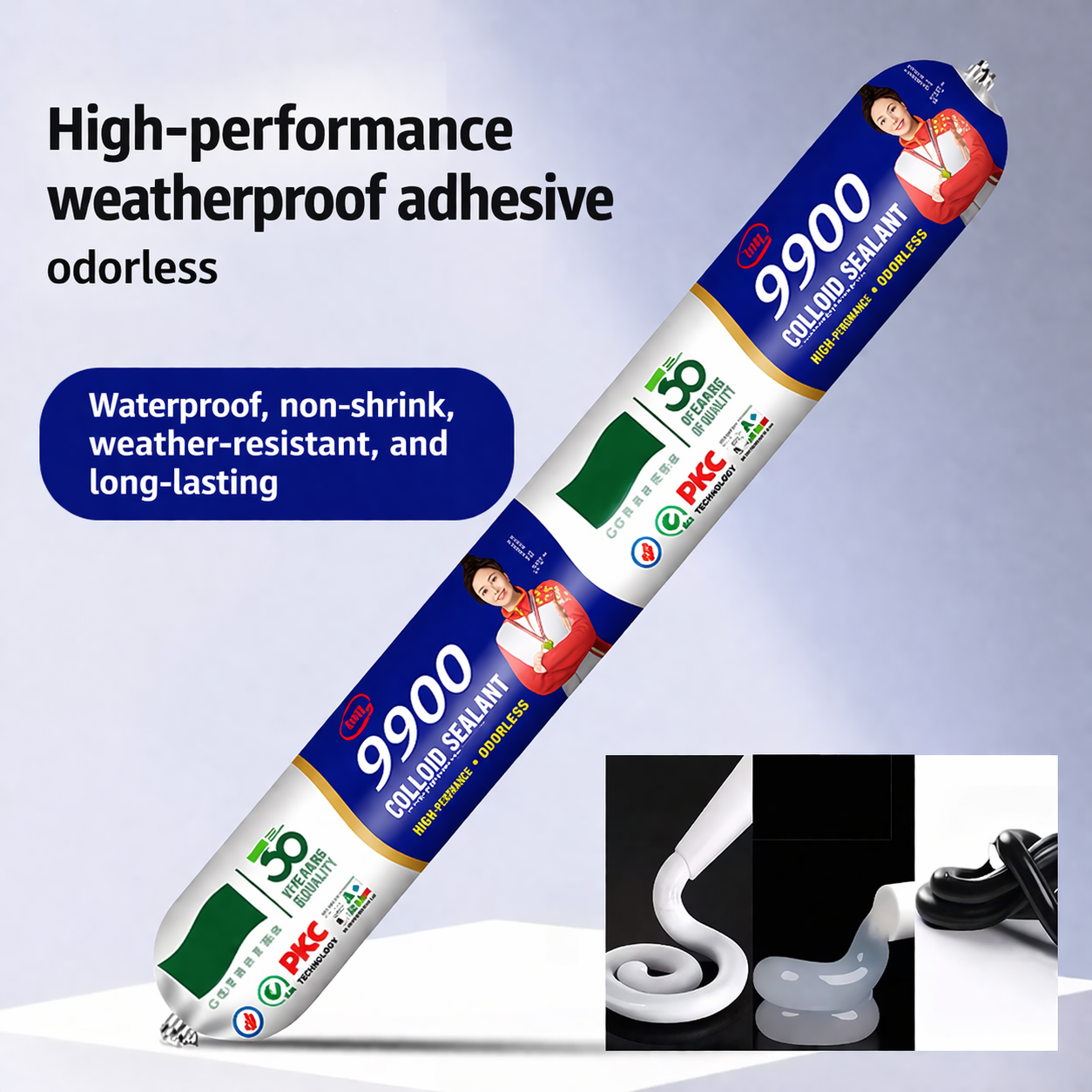 9900 High-Performance Waterproof Sealant Professional Grade, Odorless & Long-Lasting
